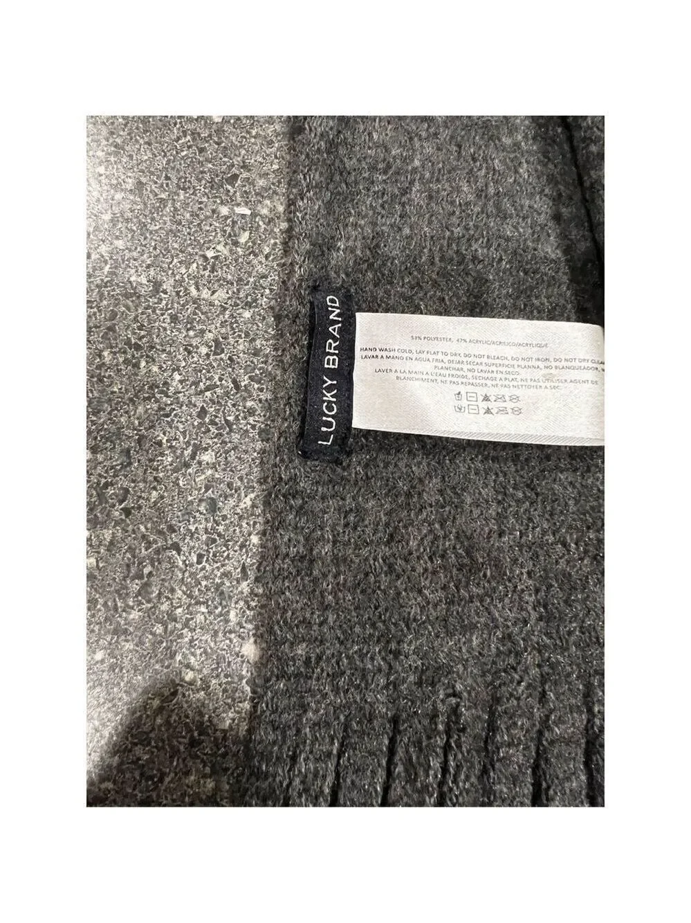 Lucky Brand gray scarf Unisex